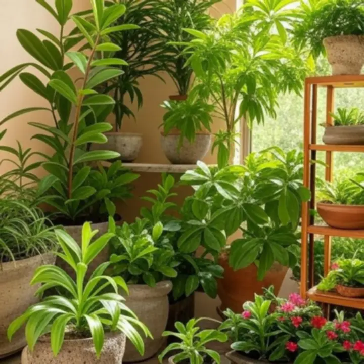 Estetyczna aranżacja zielonych roślin w nowoczesnym ogrodzie