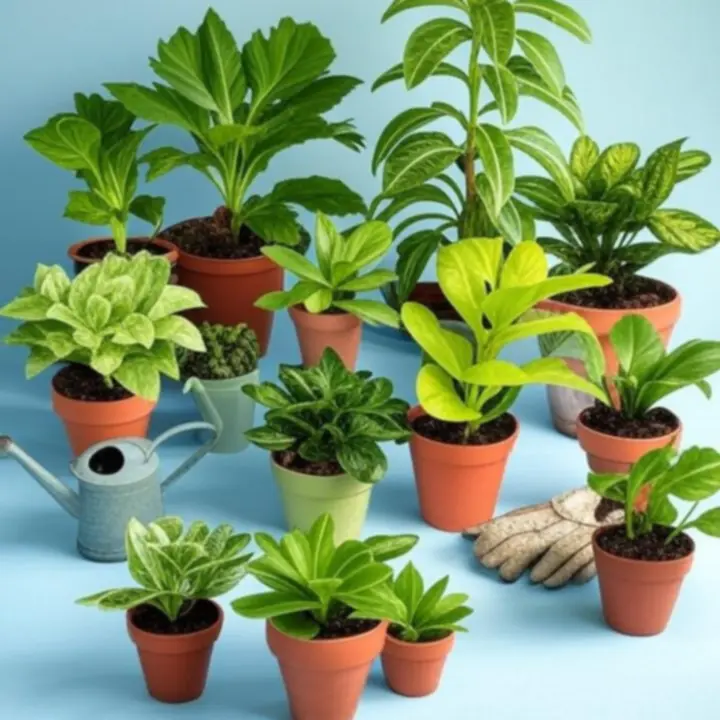 Promocyjny baner z zestawami roślin